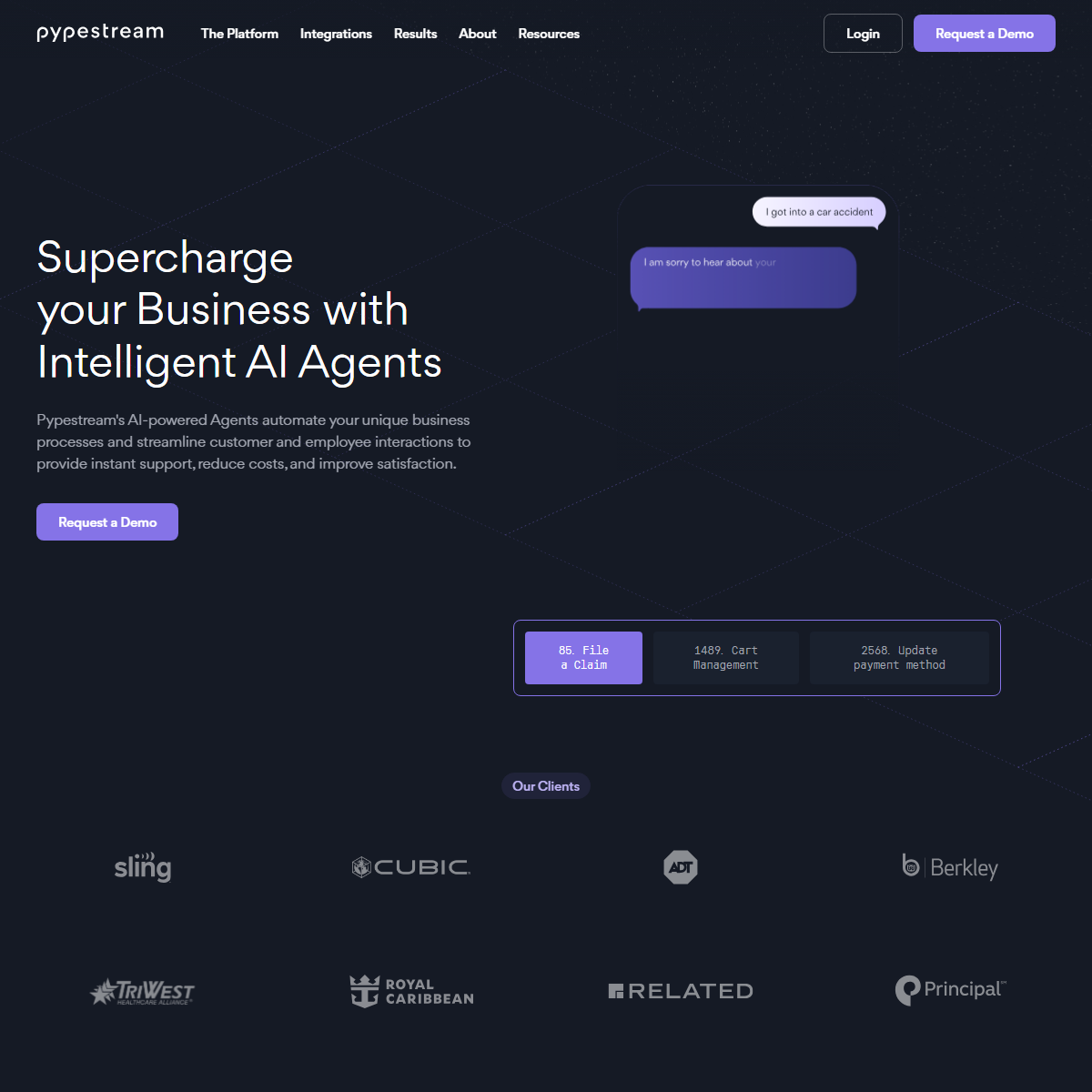 Pypestream - AI chatbots Tool Screenshot