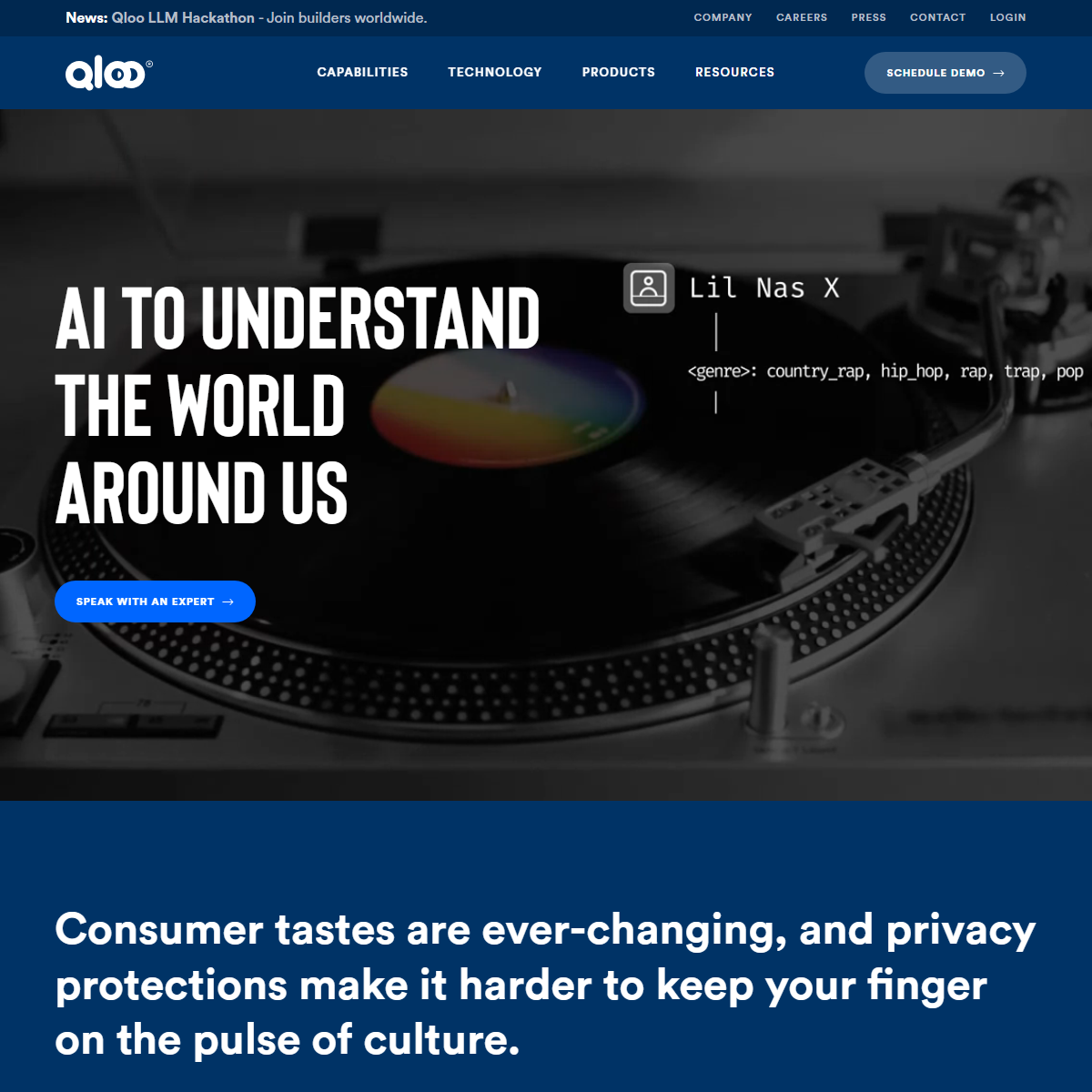 Qloo - marketing Tool Screenshot