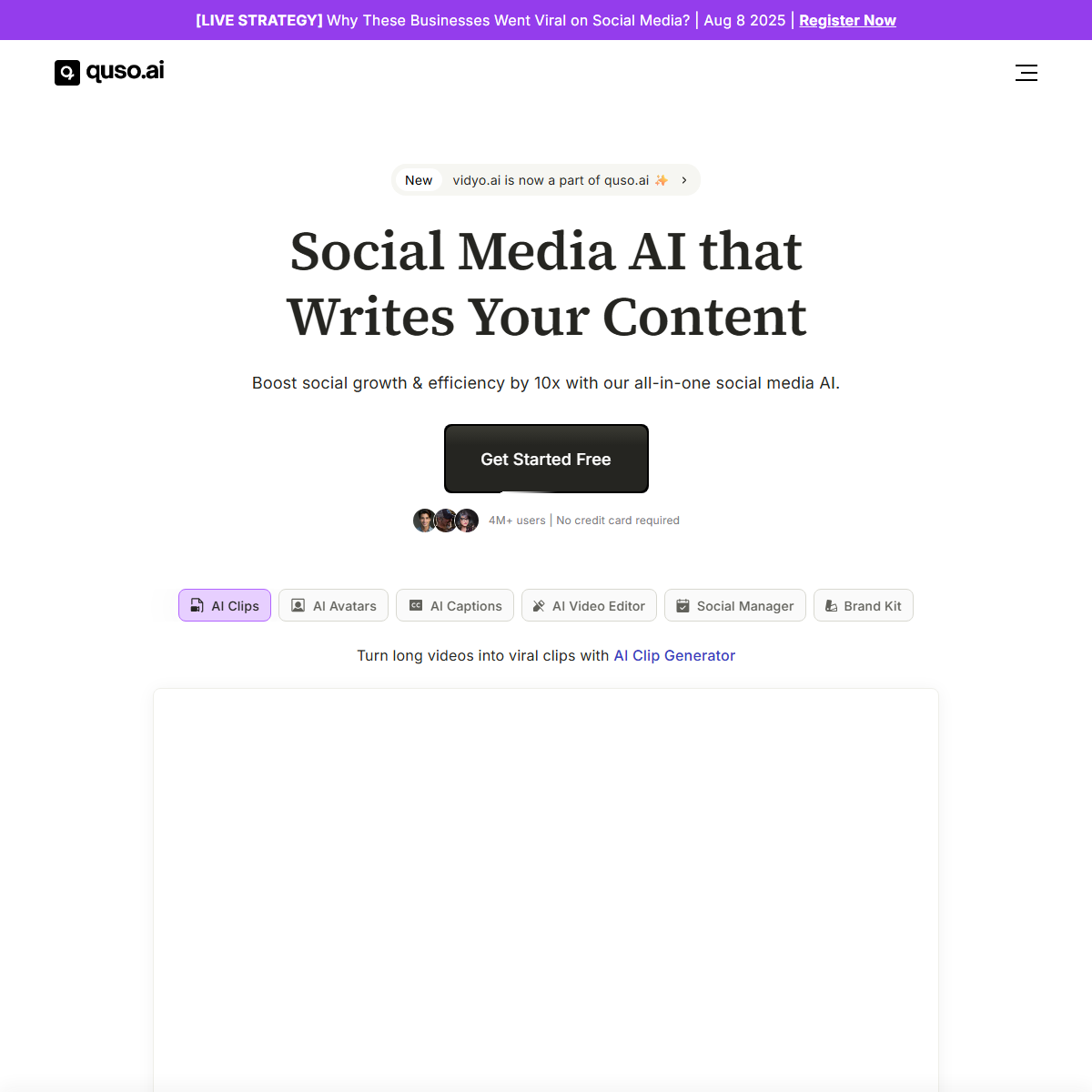 quso.ai - social media Tool Screenshot