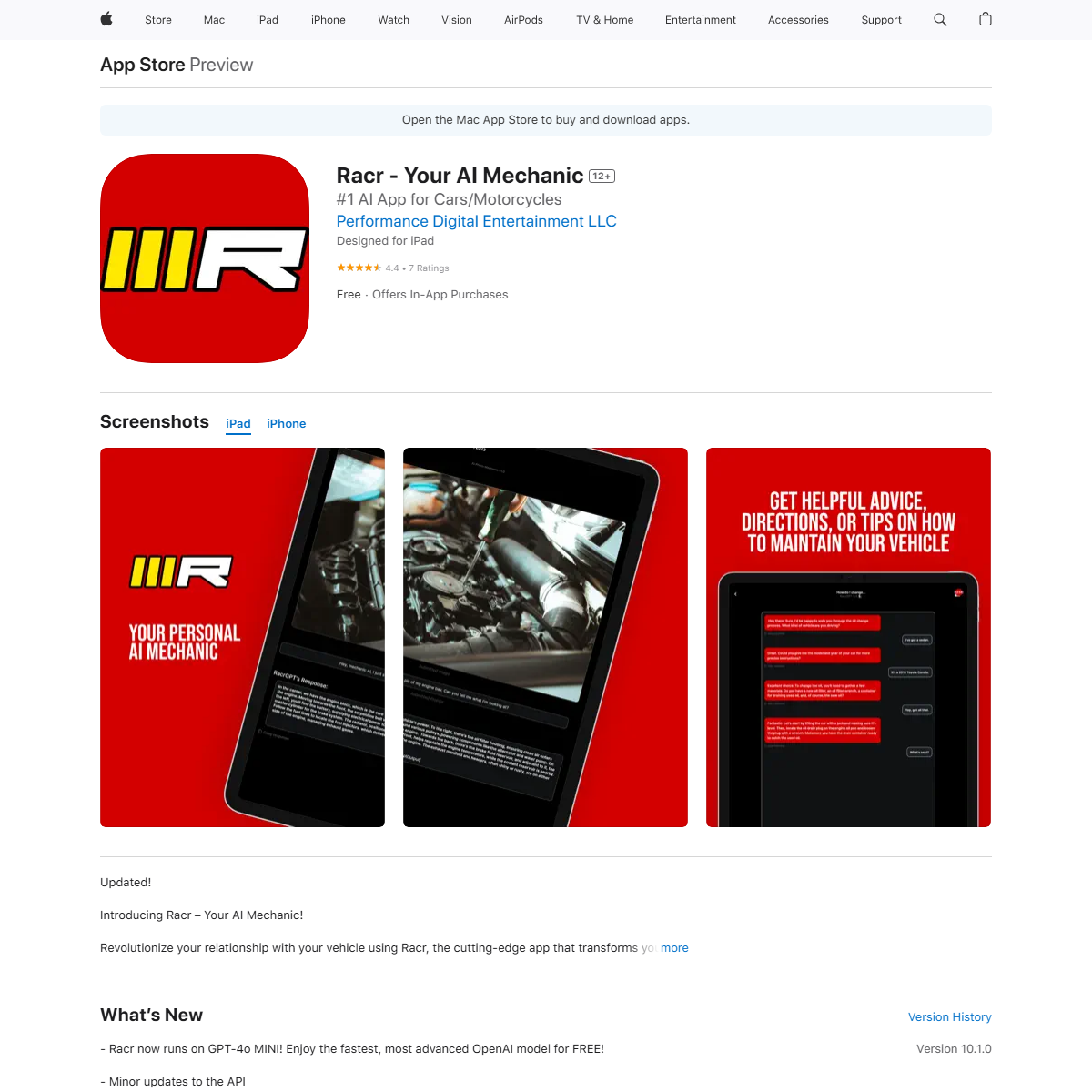 Racr - personal assistant Tool Screenshot