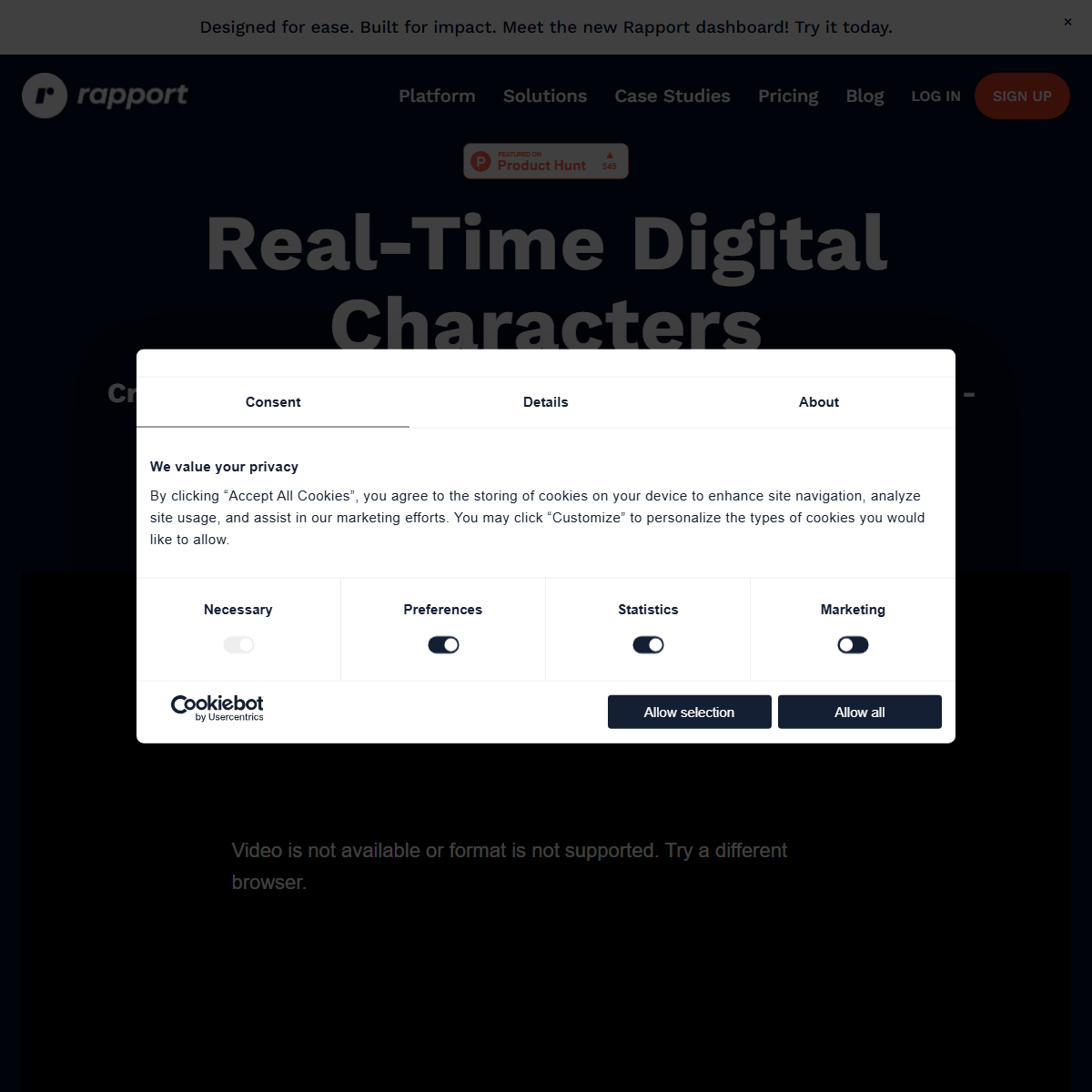 Rapport - AI agents Tool Screenshot
