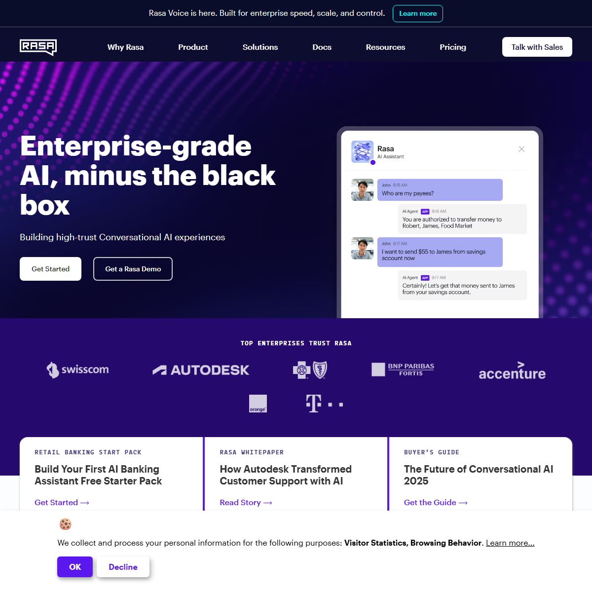 Rasa - AI chatbots Tool Screenshot