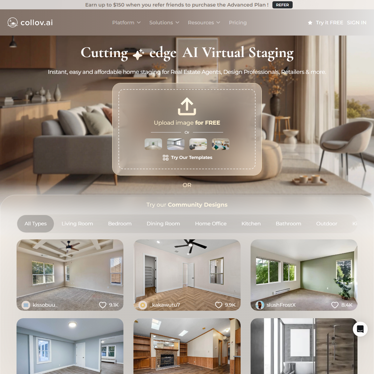 Real-Time Design By Collov - design generators Tool Screenshot