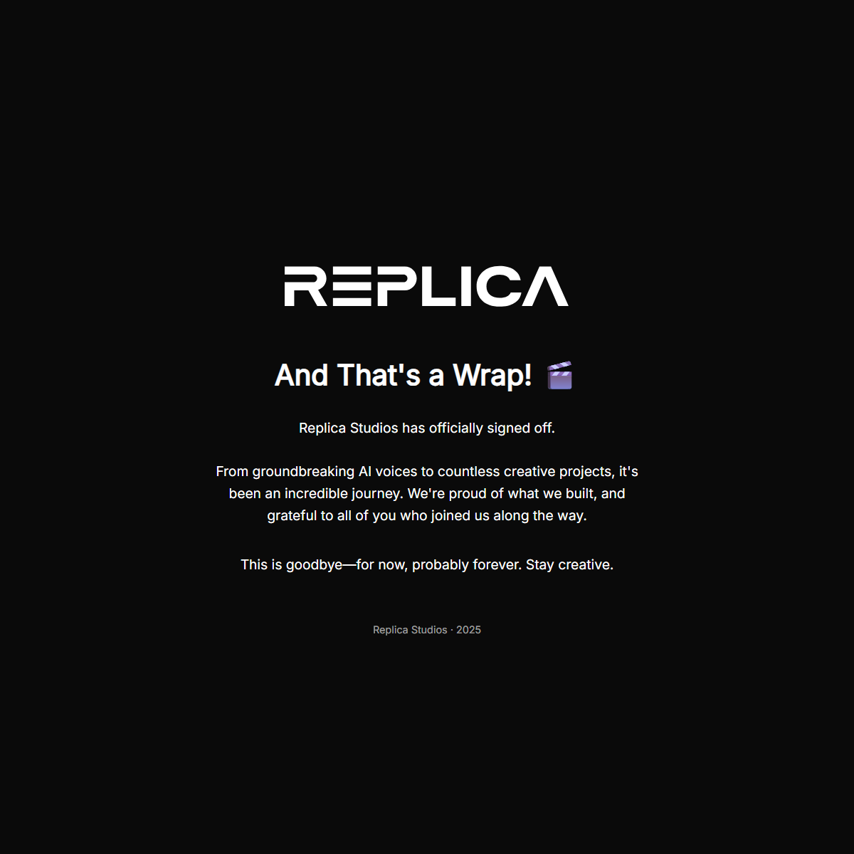 Replica Studios - text to speech Tool Screenshot
