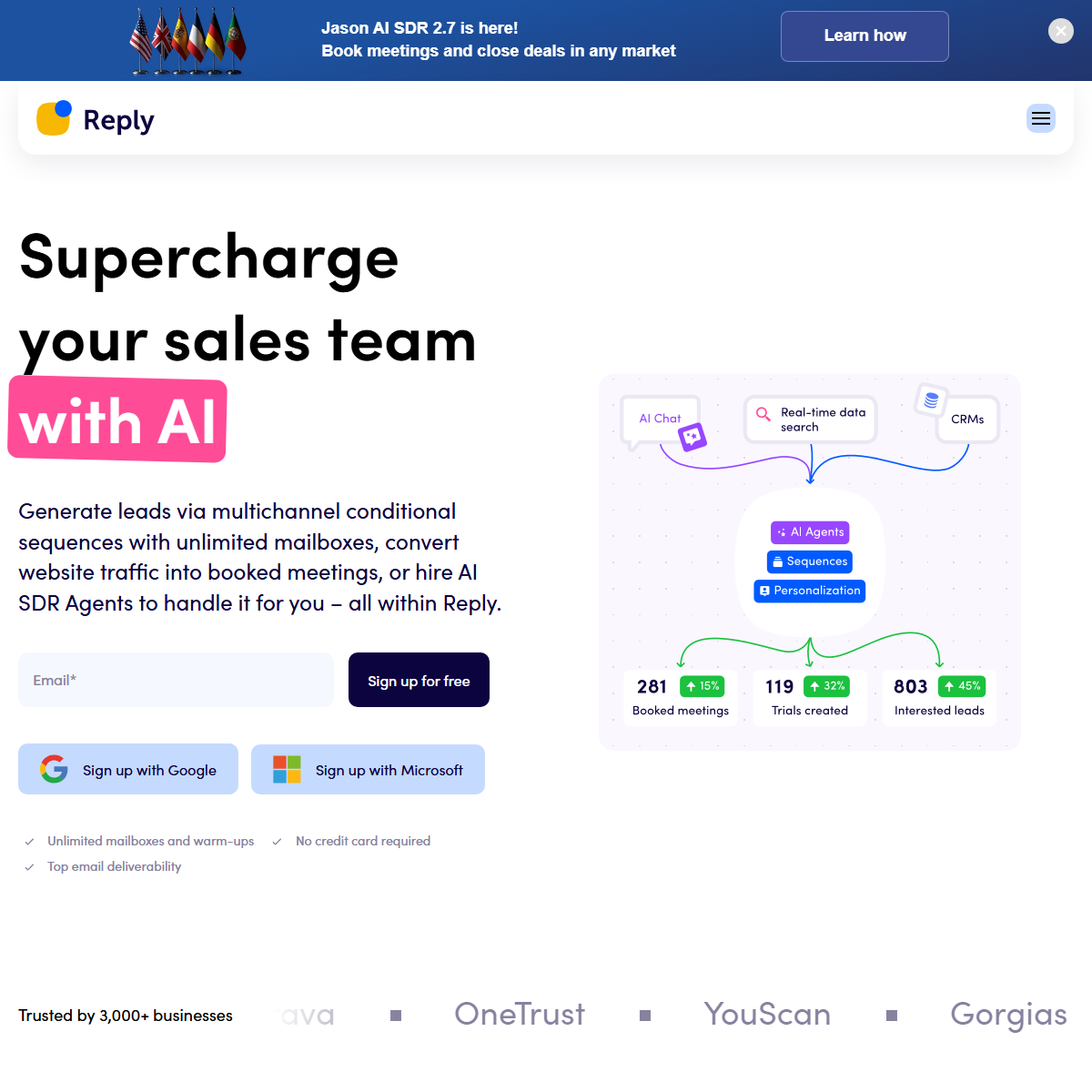 Reply.io - sales assistant Tool Screenshot