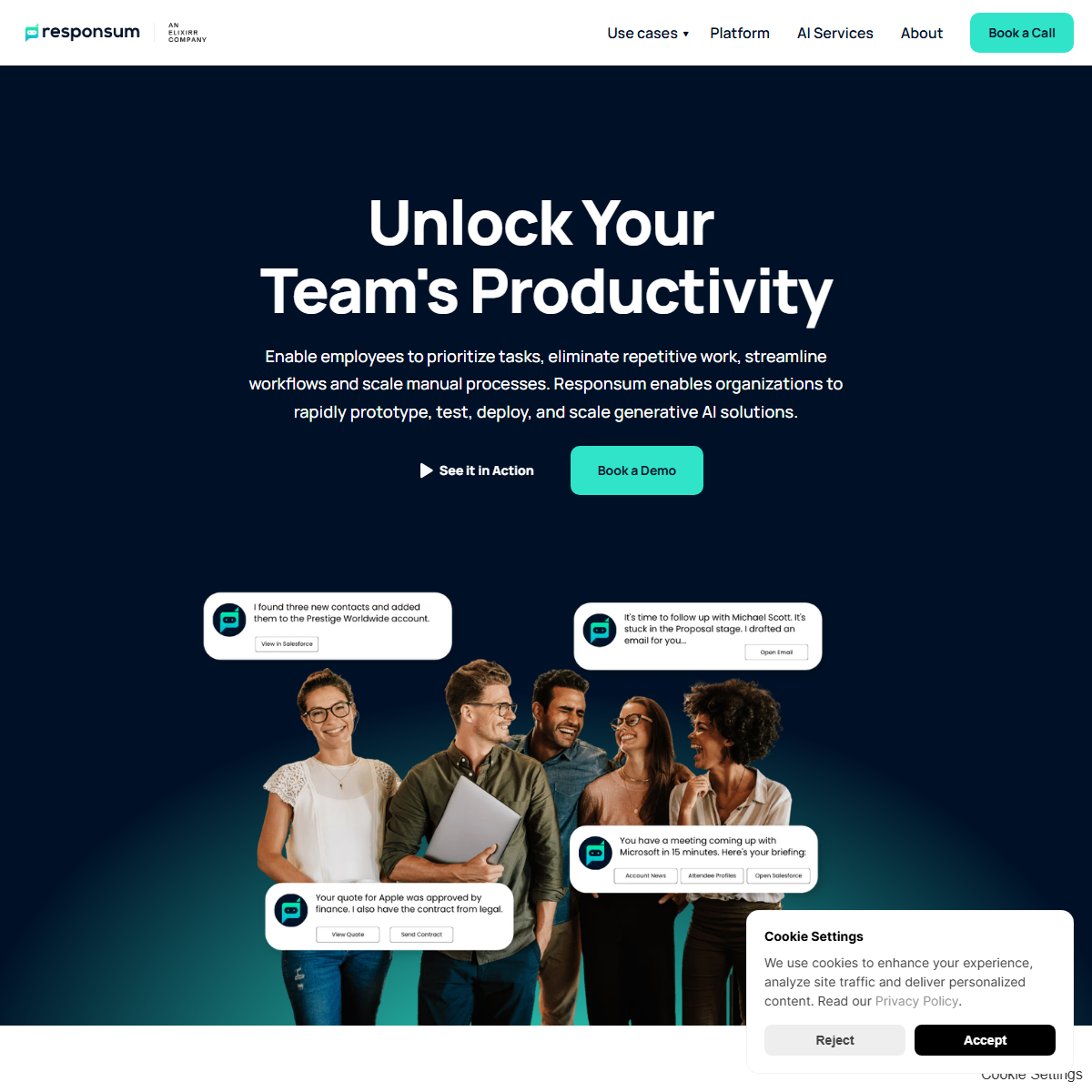 Responsum - sales assistant Tool Screenshot