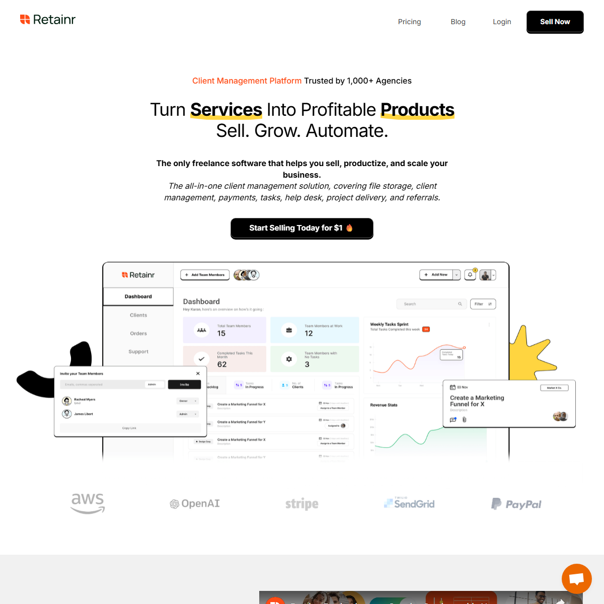 Retainr.io - marketing Tool