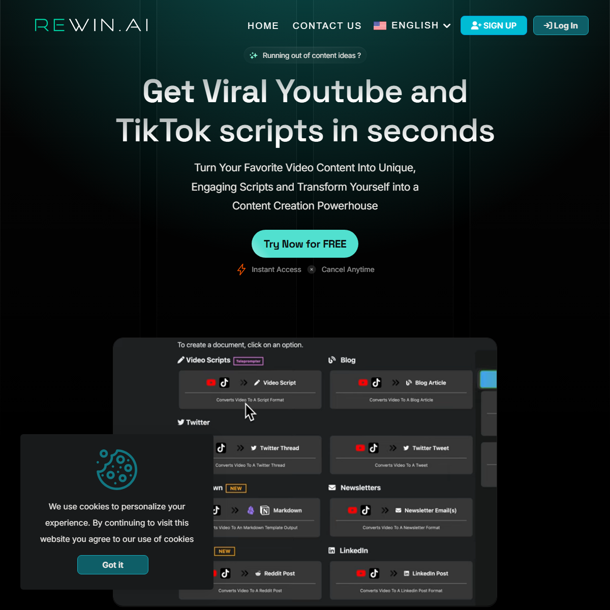 Rewin - writing generators Tool Screenshot