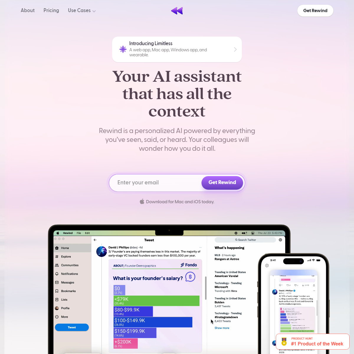 Rewind - personal assistant Tool