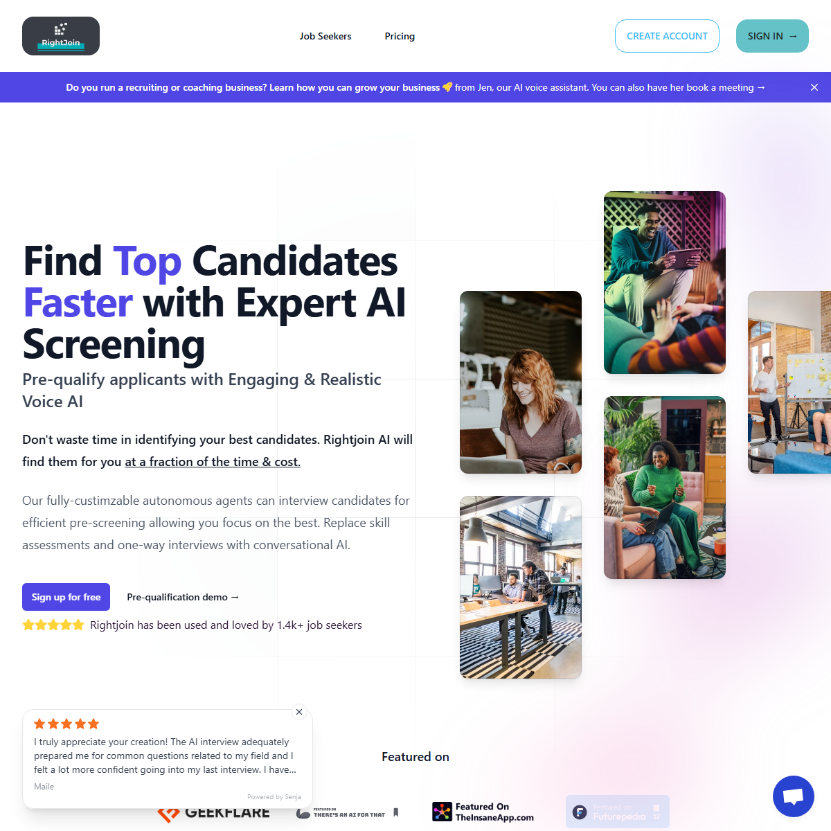 RightJoin - human resources Tool Screenshot