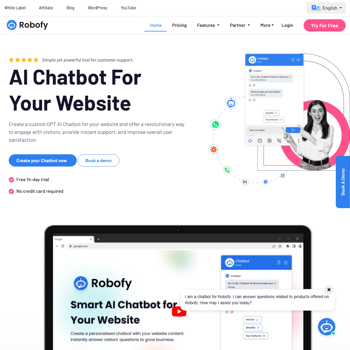 Robofy - AI chatbots Tool Screenshot