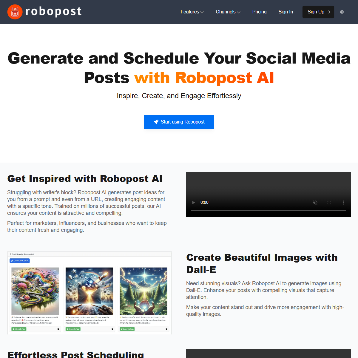 Robopost AI - social media Tool Screenshot