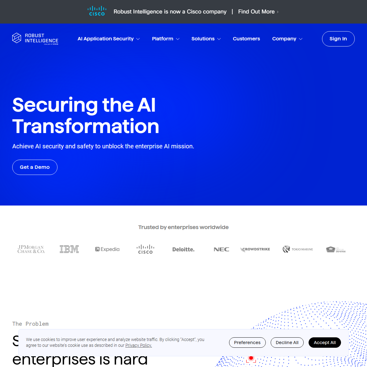 Robust Intelligence - AI detection Tool Screenshot