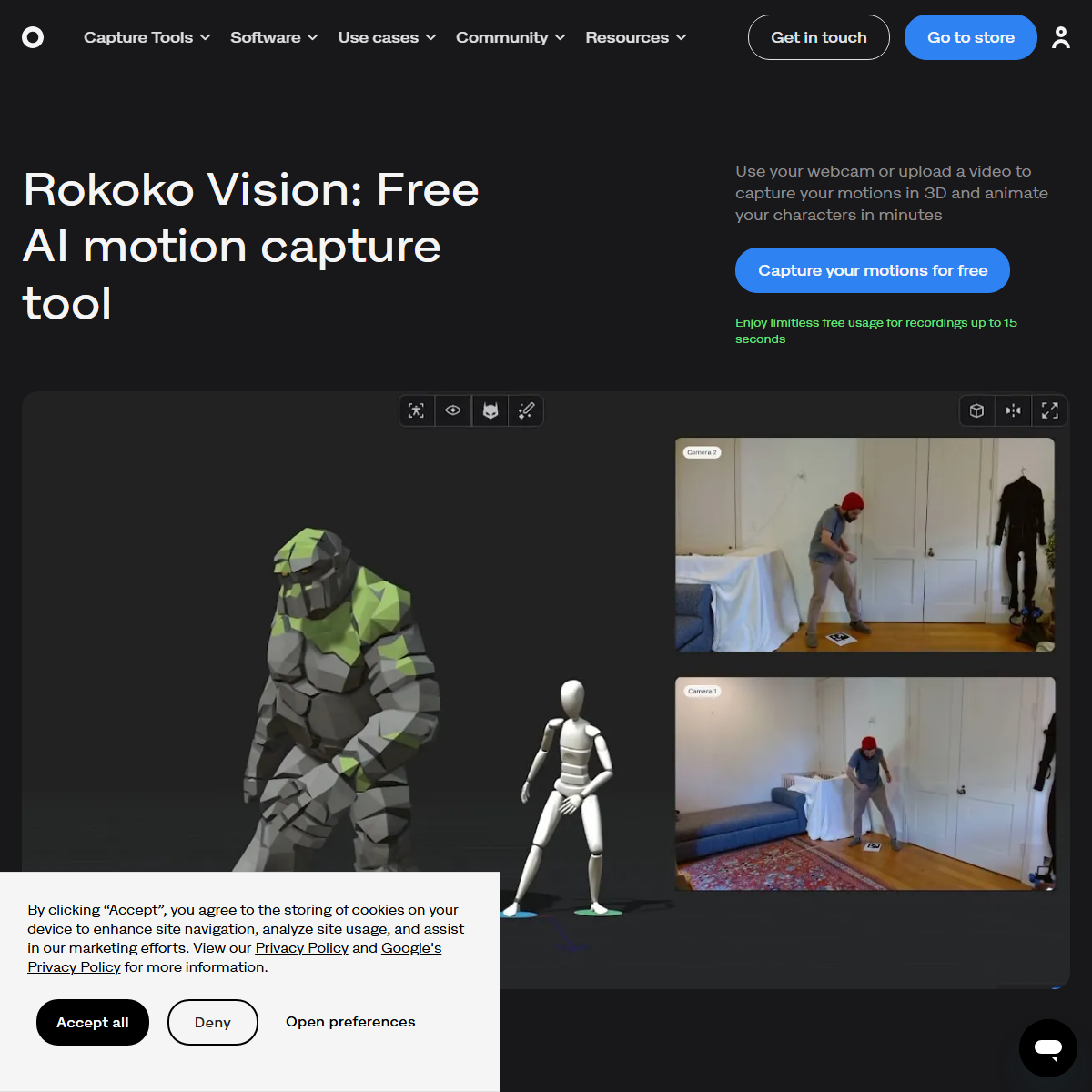 Rokoko Video - video generators Tool Screenshot