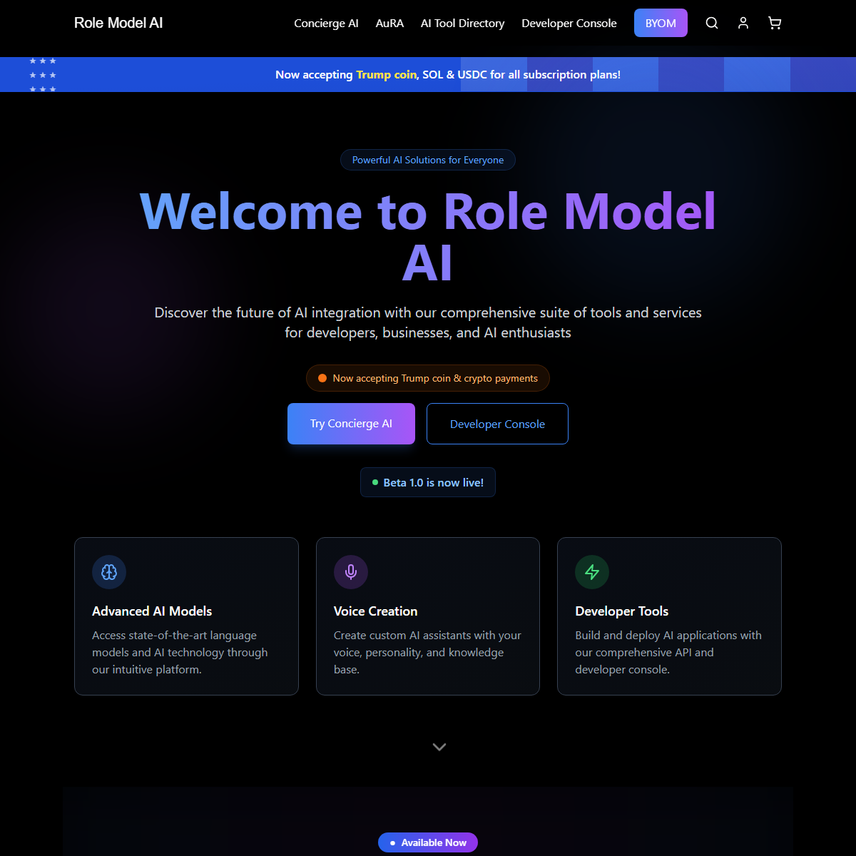 Role Model AI - personal assistant Tool Screenshot