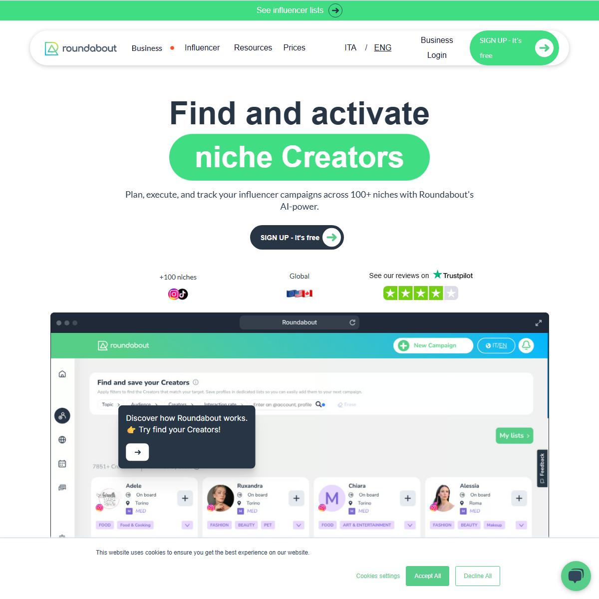 Roundabout - social media Tool Screenshot