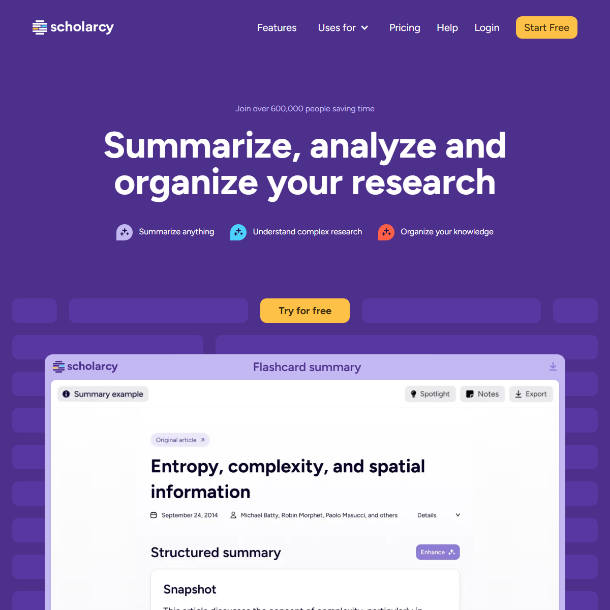 Scholarcy - research Tool