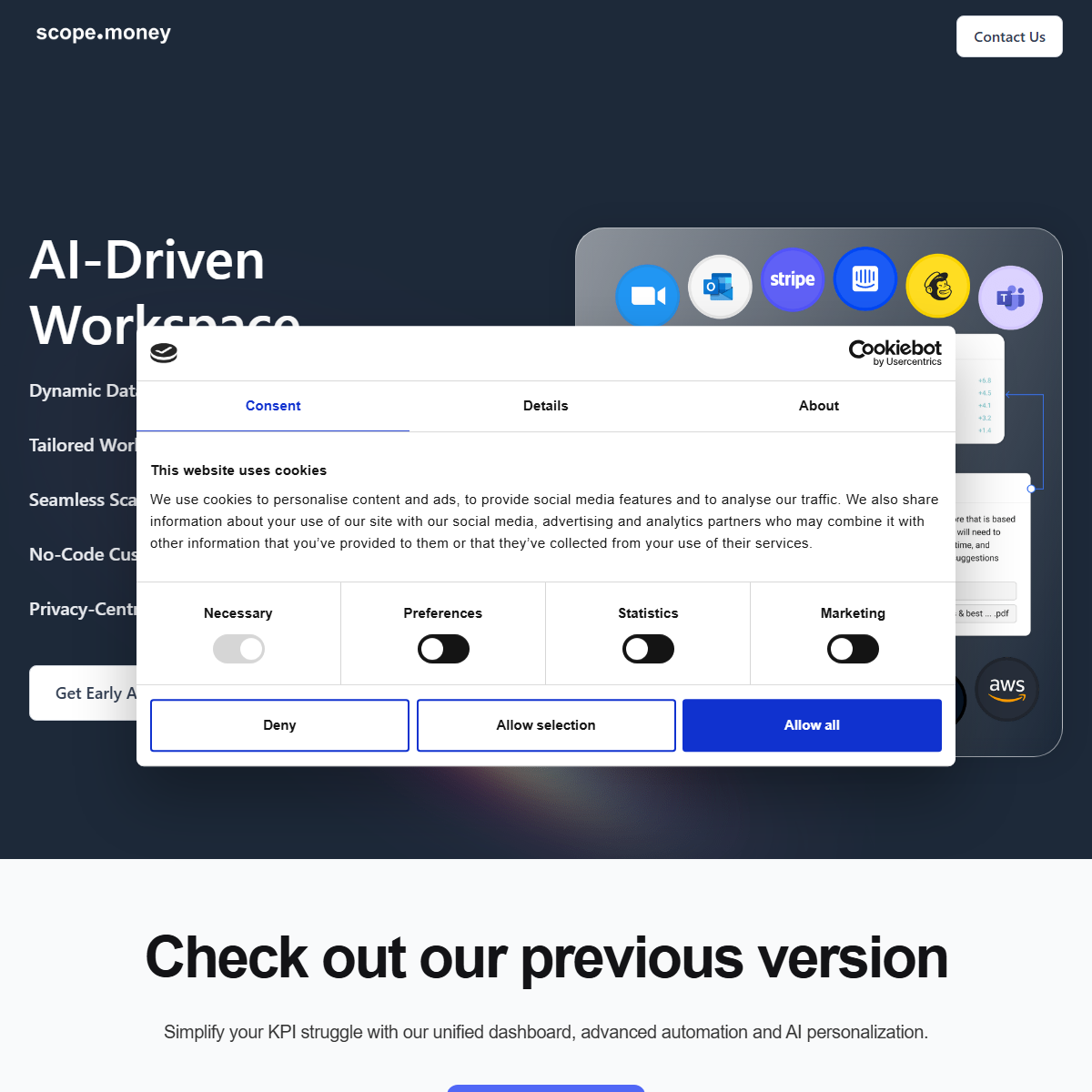 scope.money - sales assistant Tool Screenshot