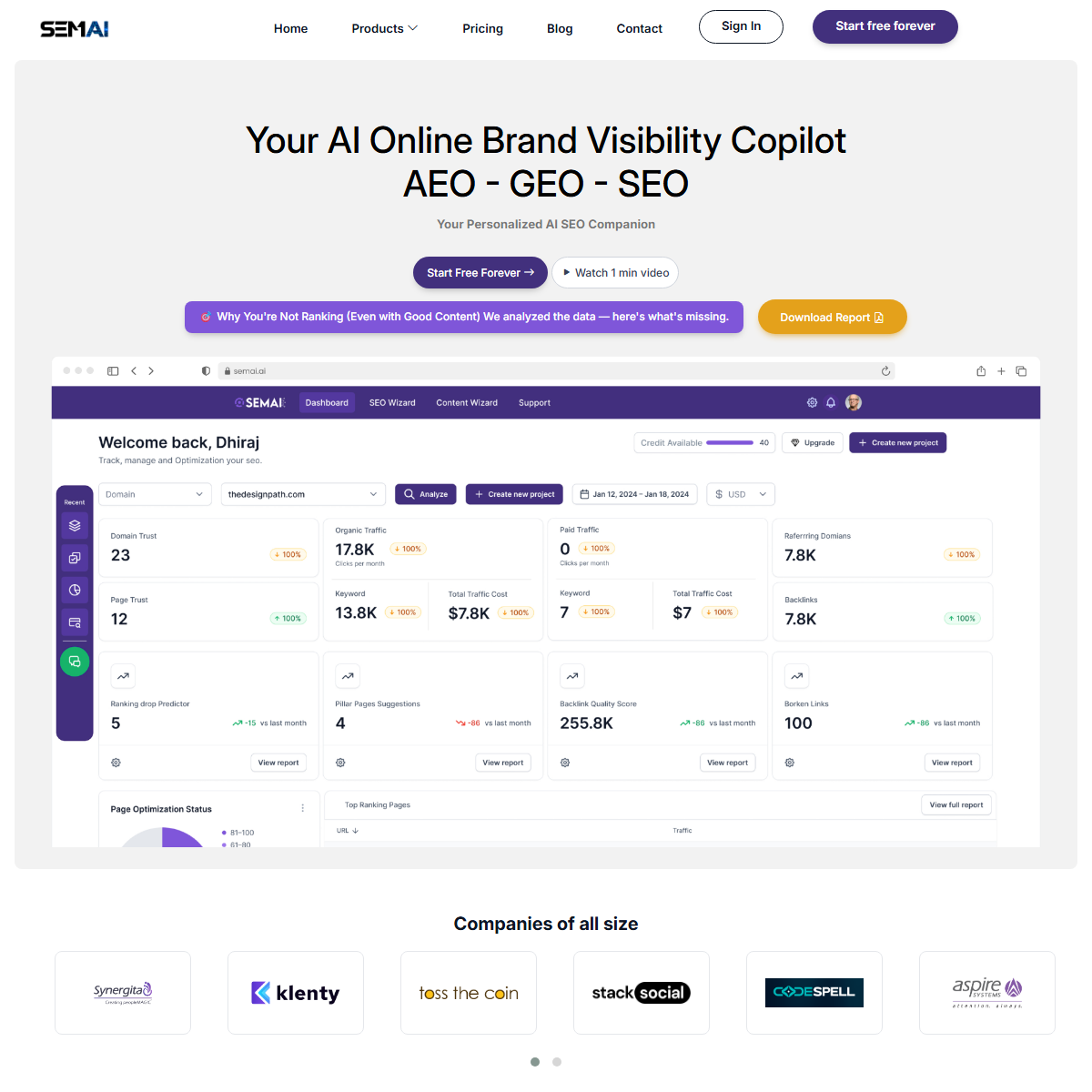 SEMAI - SEO Tool Screenshot