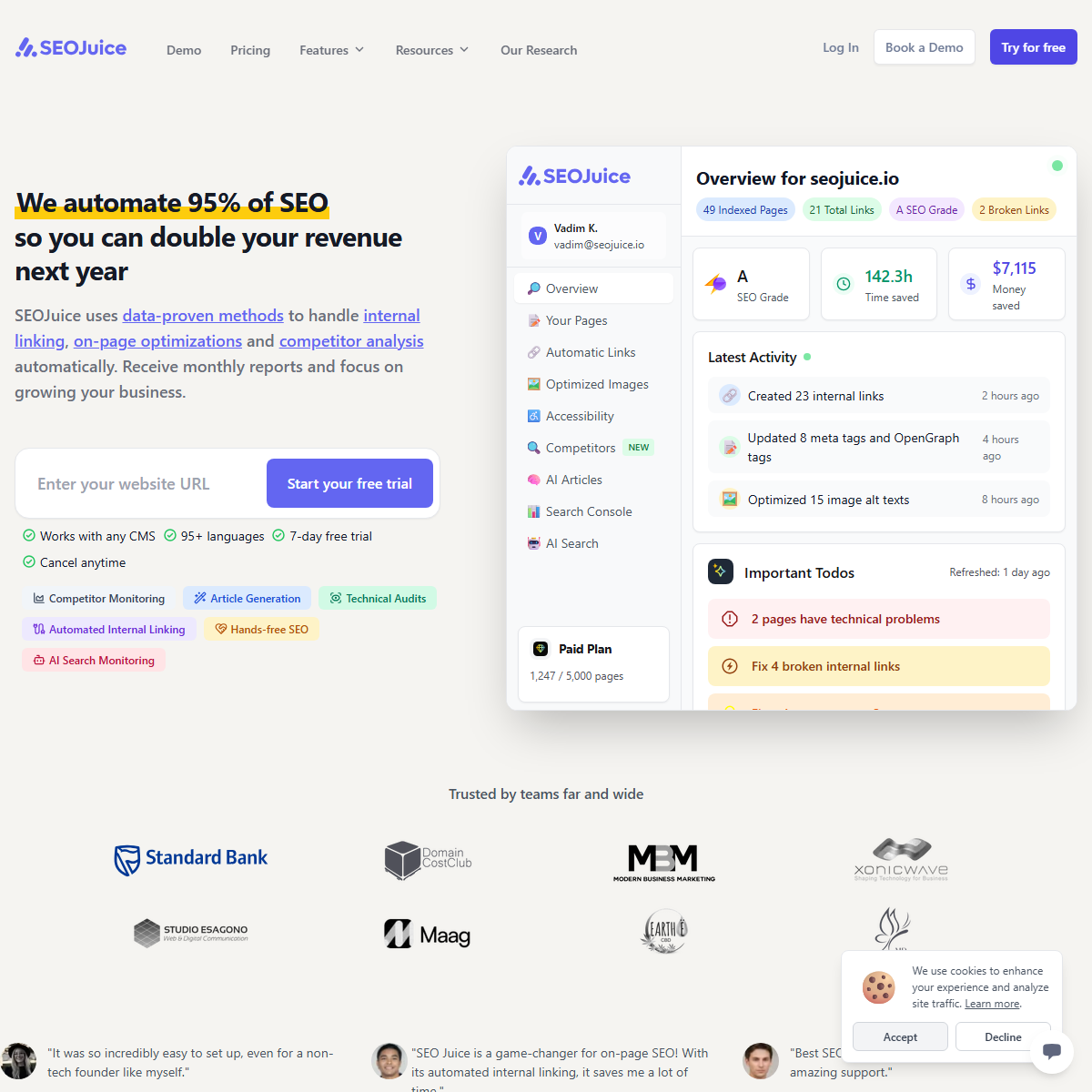 Seo Juice - SEO Tool Screenshot