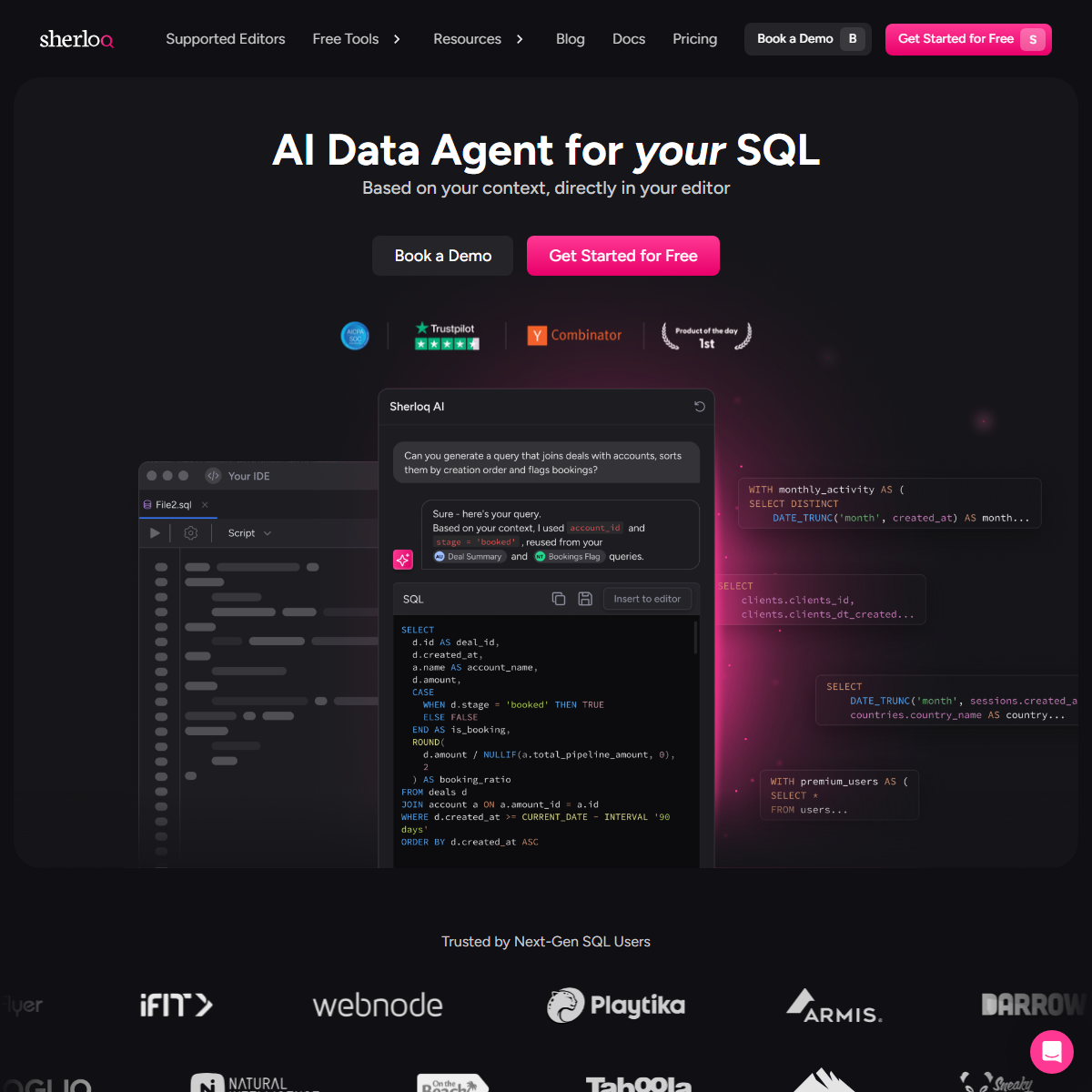 SherloqData - SQL Tool Screenshot