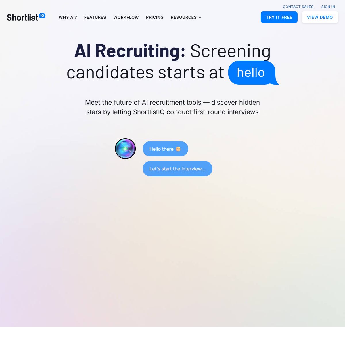 ShortlistIQ - human resources Tool Screenshot
