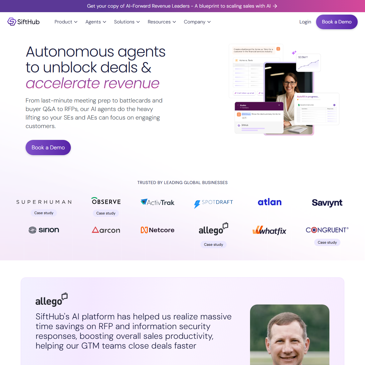 SiftHub - sales assistant Tool Screenshot