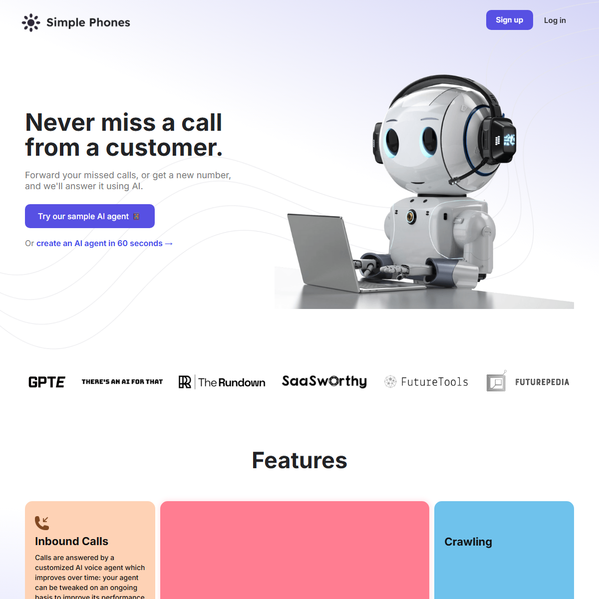 Simple Phones - customer support Tool Screenshot