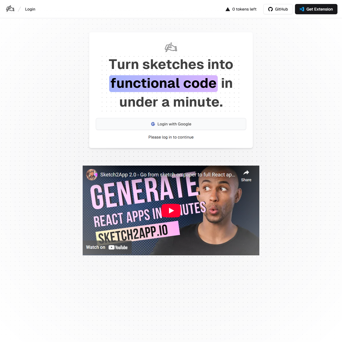 Sketch2App - design generators Tool Screenshot