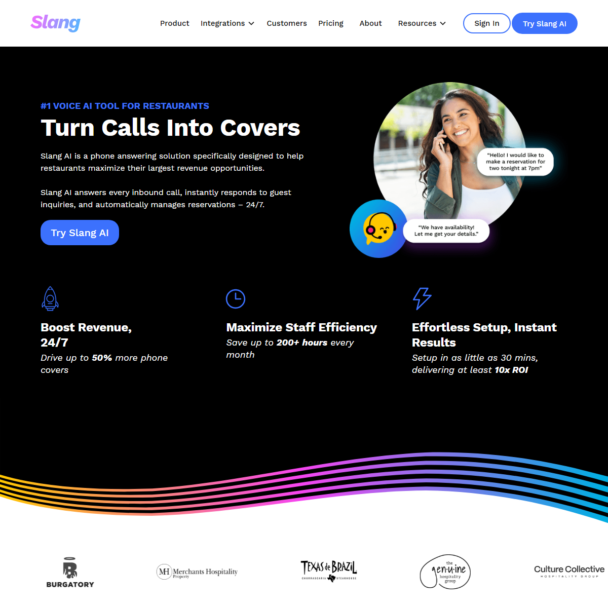 Slang - customer support Tool Screenshot