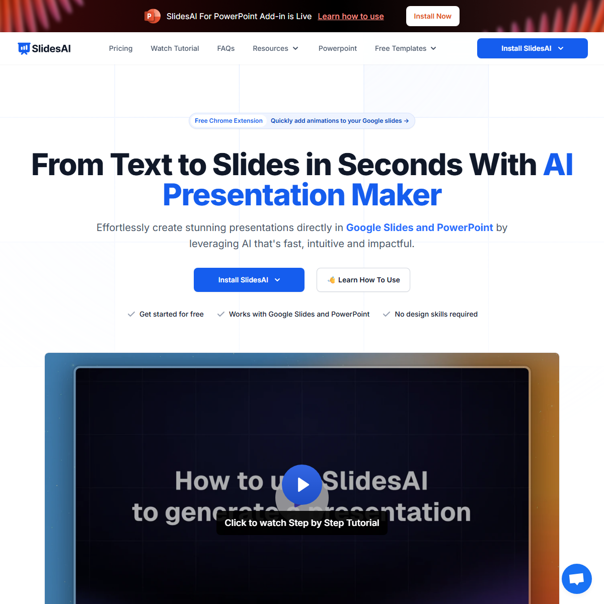 SlidesAI - presentations Tool Screenshot