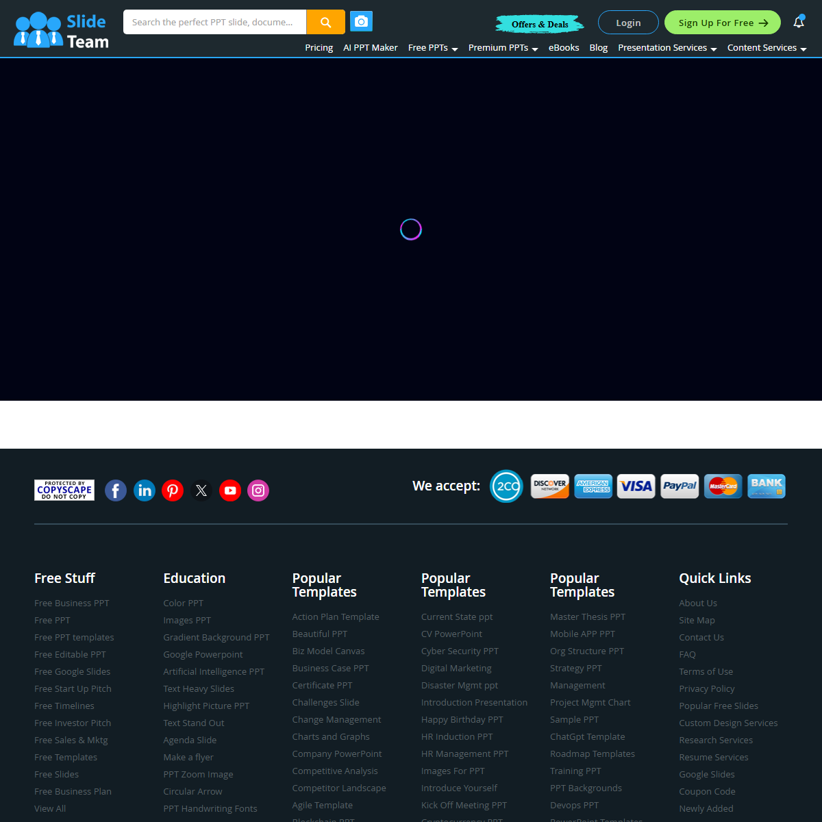SlideTeam AI Presentation Generator - presentations Tool Screenshot