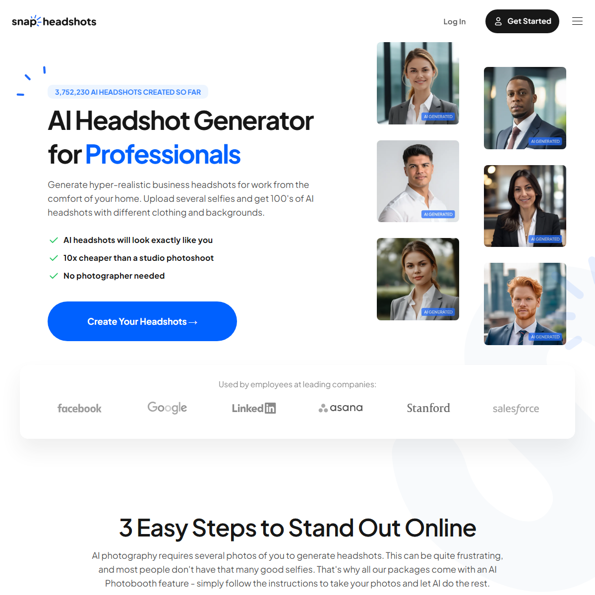 SnapHeadshots - social media Tool Screenshot