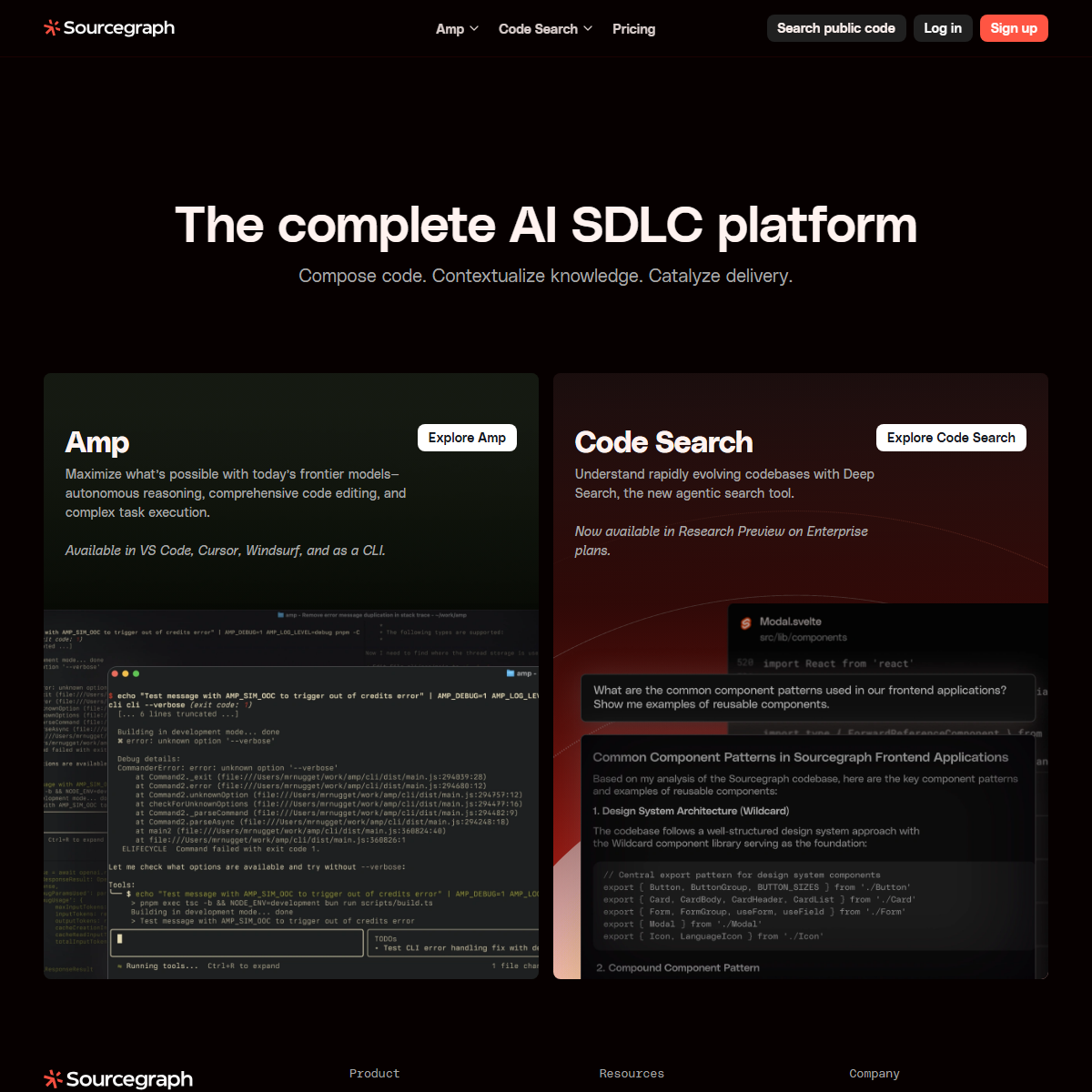 Sourcegraph - code assistant Tool Screenshot