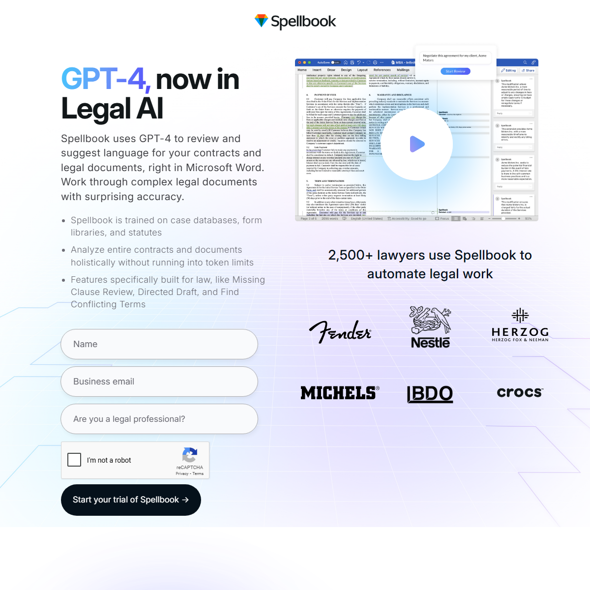 Spellbook - legal Tool Screenshot