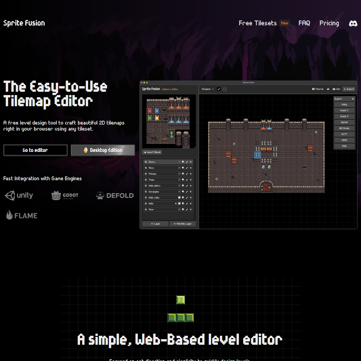 Sprite Fusion - design generators Tool Screenshot