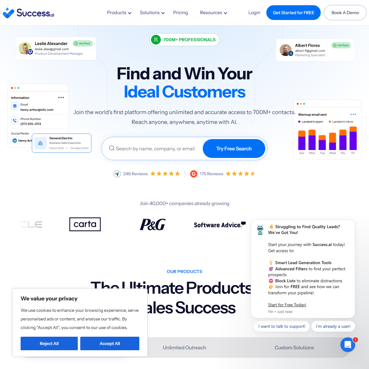 Success.ai - sales assistant Tool Screenshot