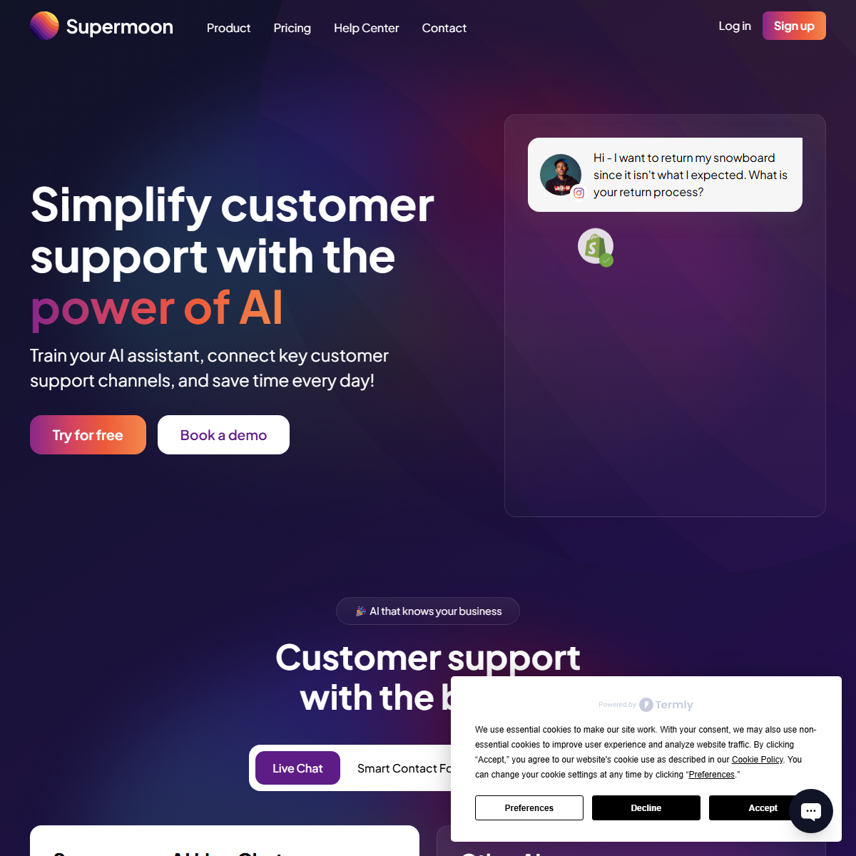 Supermoon - marketing Tool Screenshot
