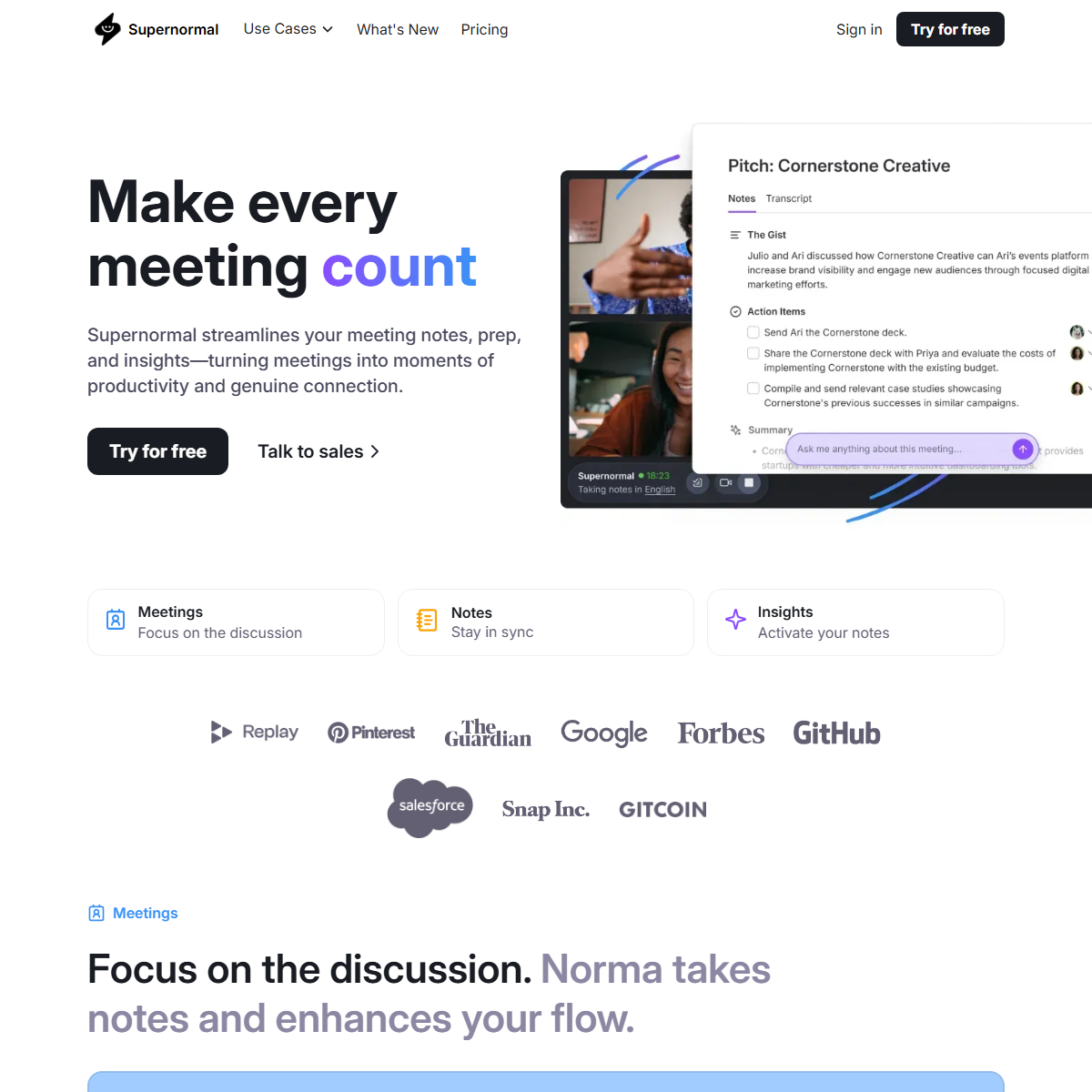 Supernormal - project management Tool Screenshot