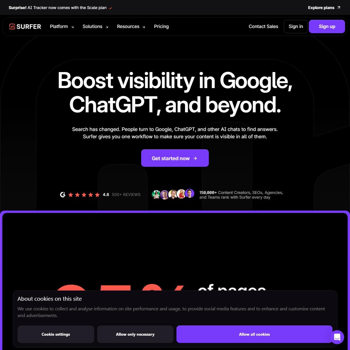 Surfer - SEO Tool Screenshot