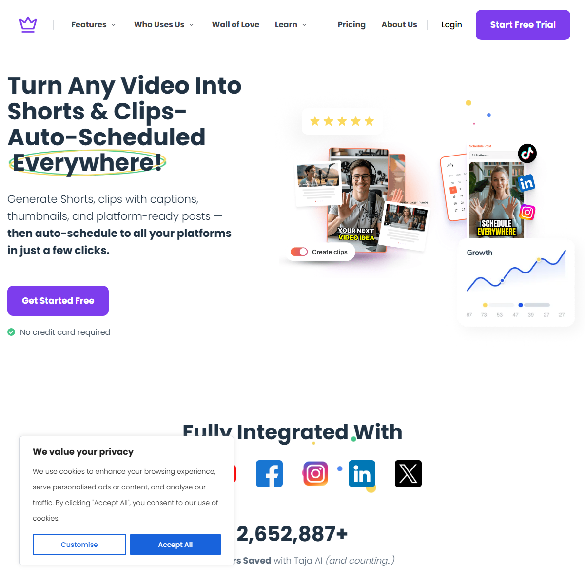 Taja AI - social media Tool Screenshot