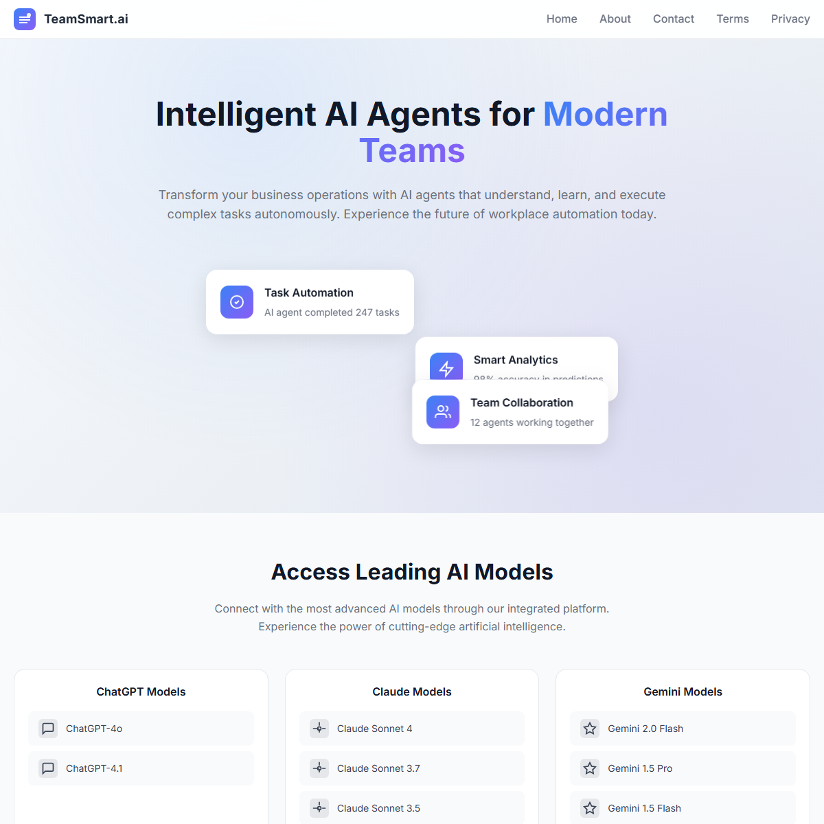 TeamSmart AI - personal assistant Tool Screenshot