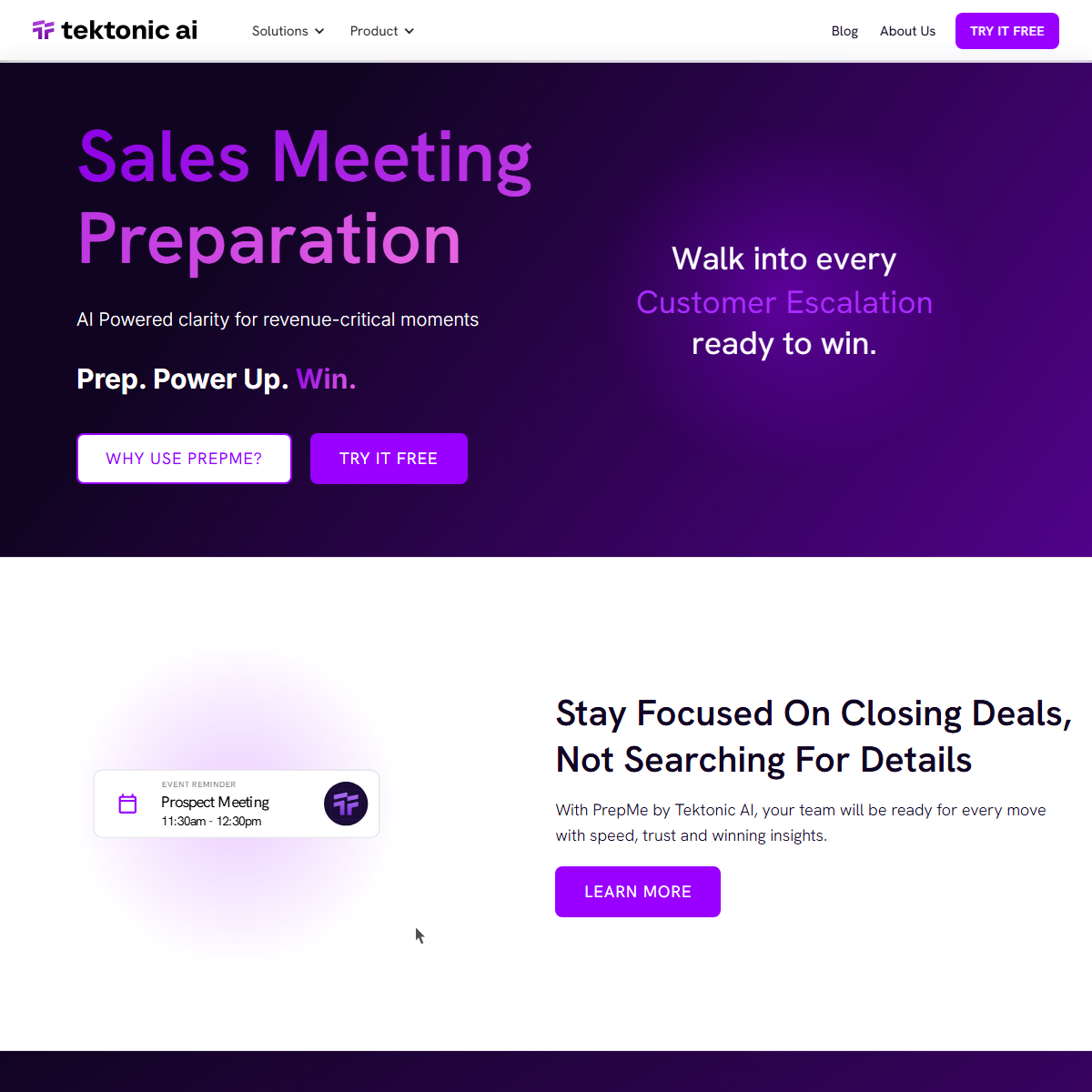 Tektonic AI - sales assistant Tool