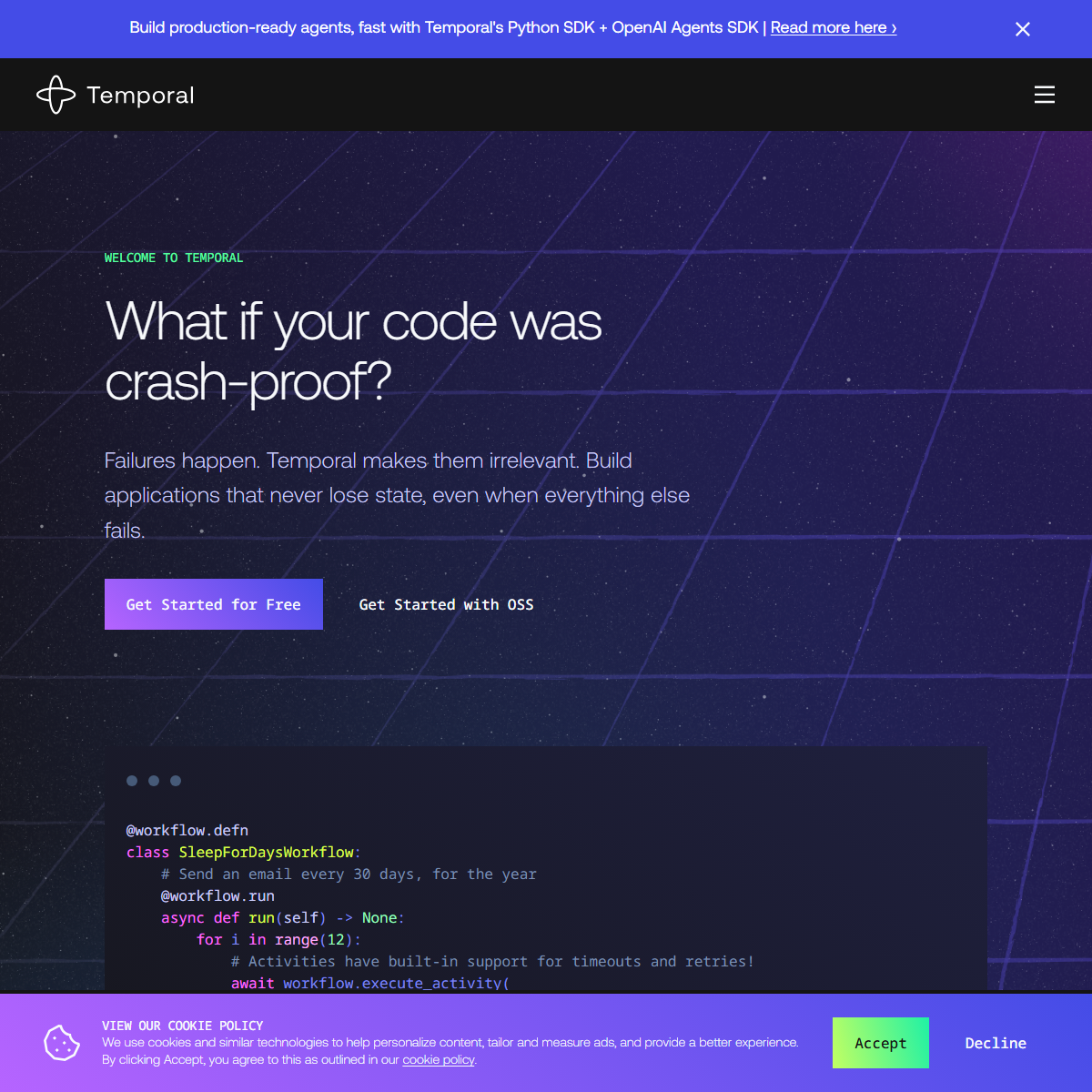 Temporal Technologies - workflows Tool Screenshot