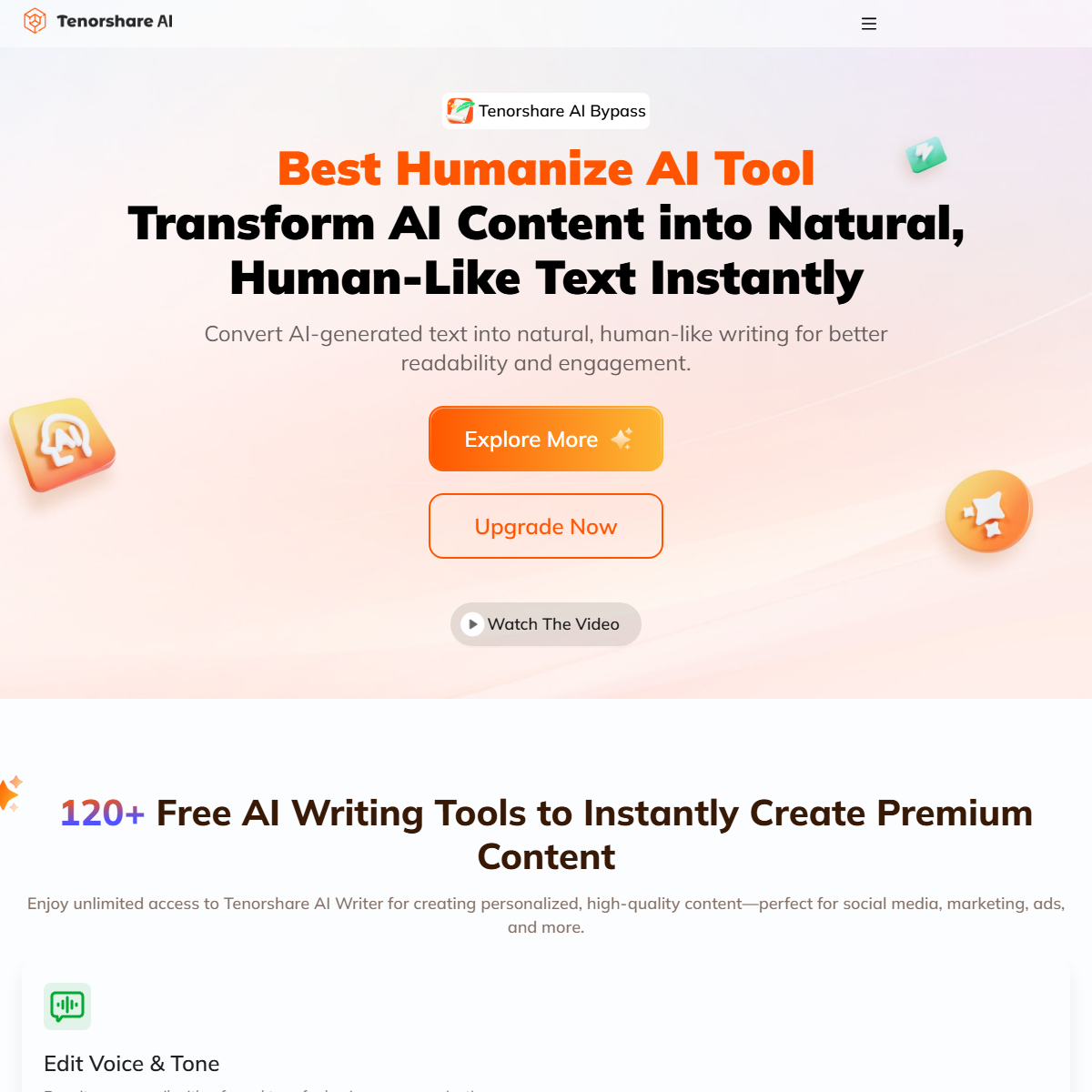 Tenorshare AI - summarizer Tool Screenshot