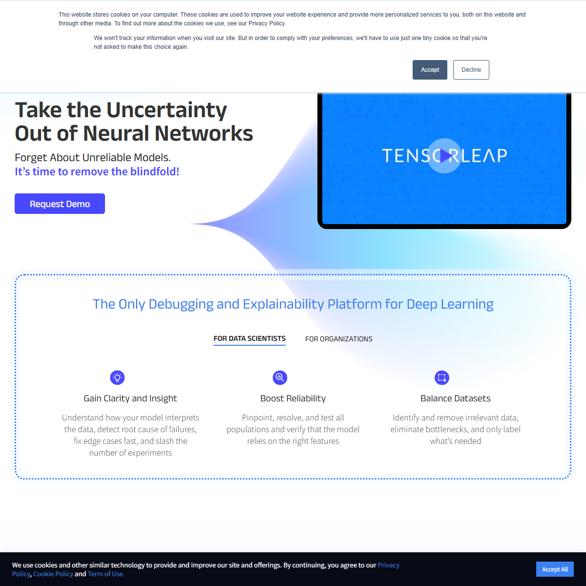 TensorLeap - AI detection Tool Screenshot