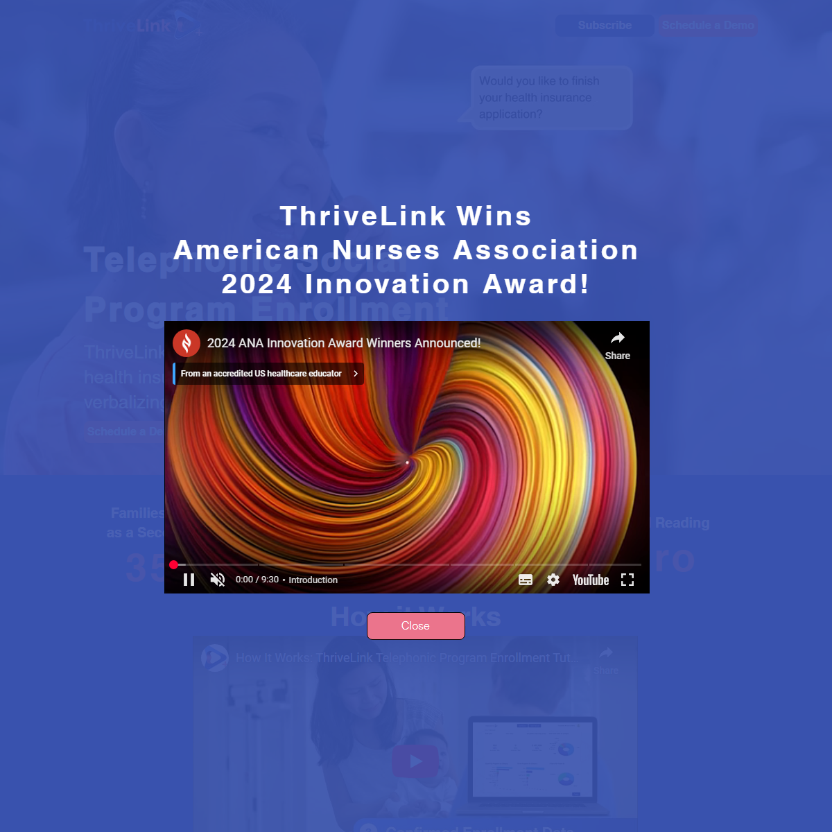 ThriveLink - health Tool Screenshot