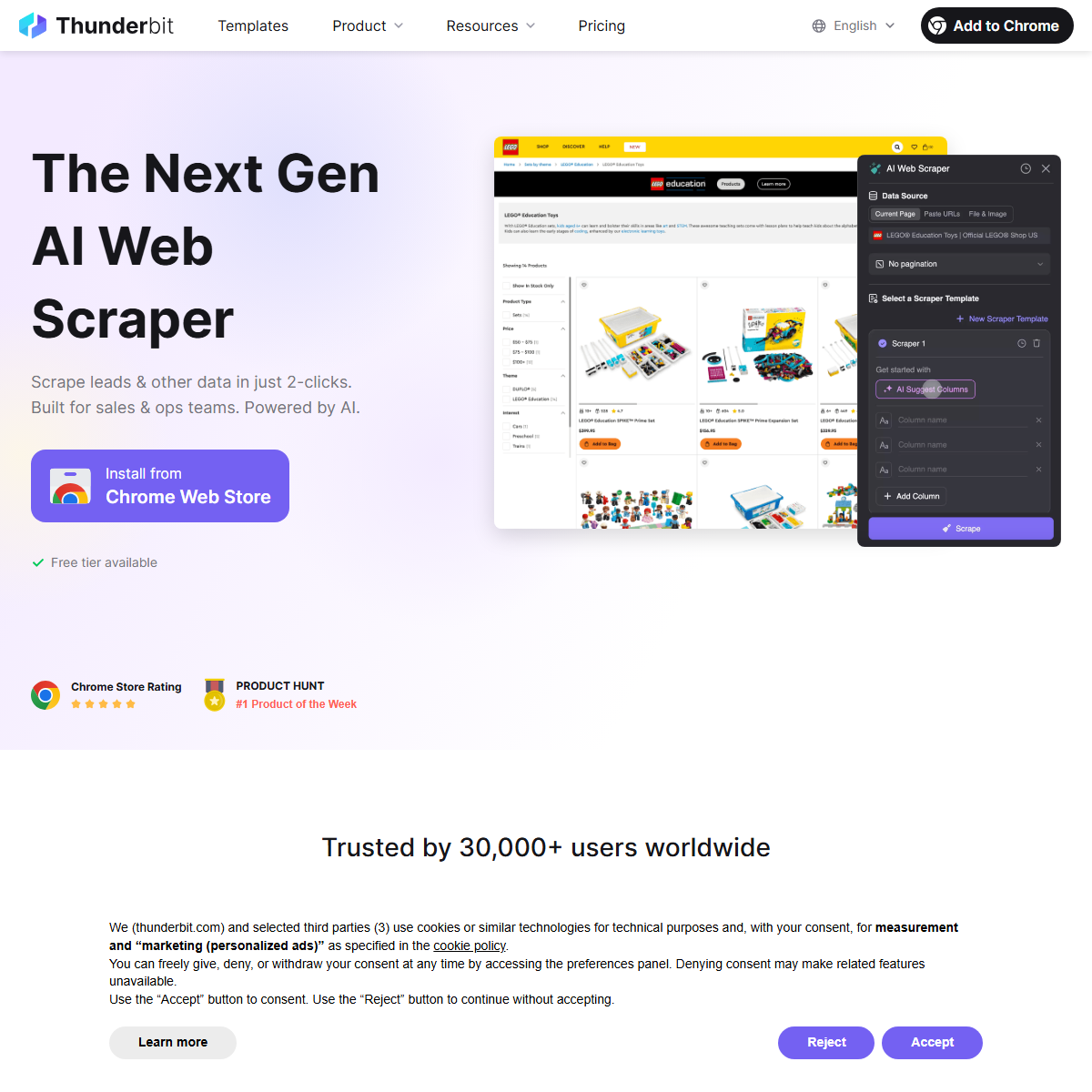 Thunderbit - low-code/no-code Tool Screenshot