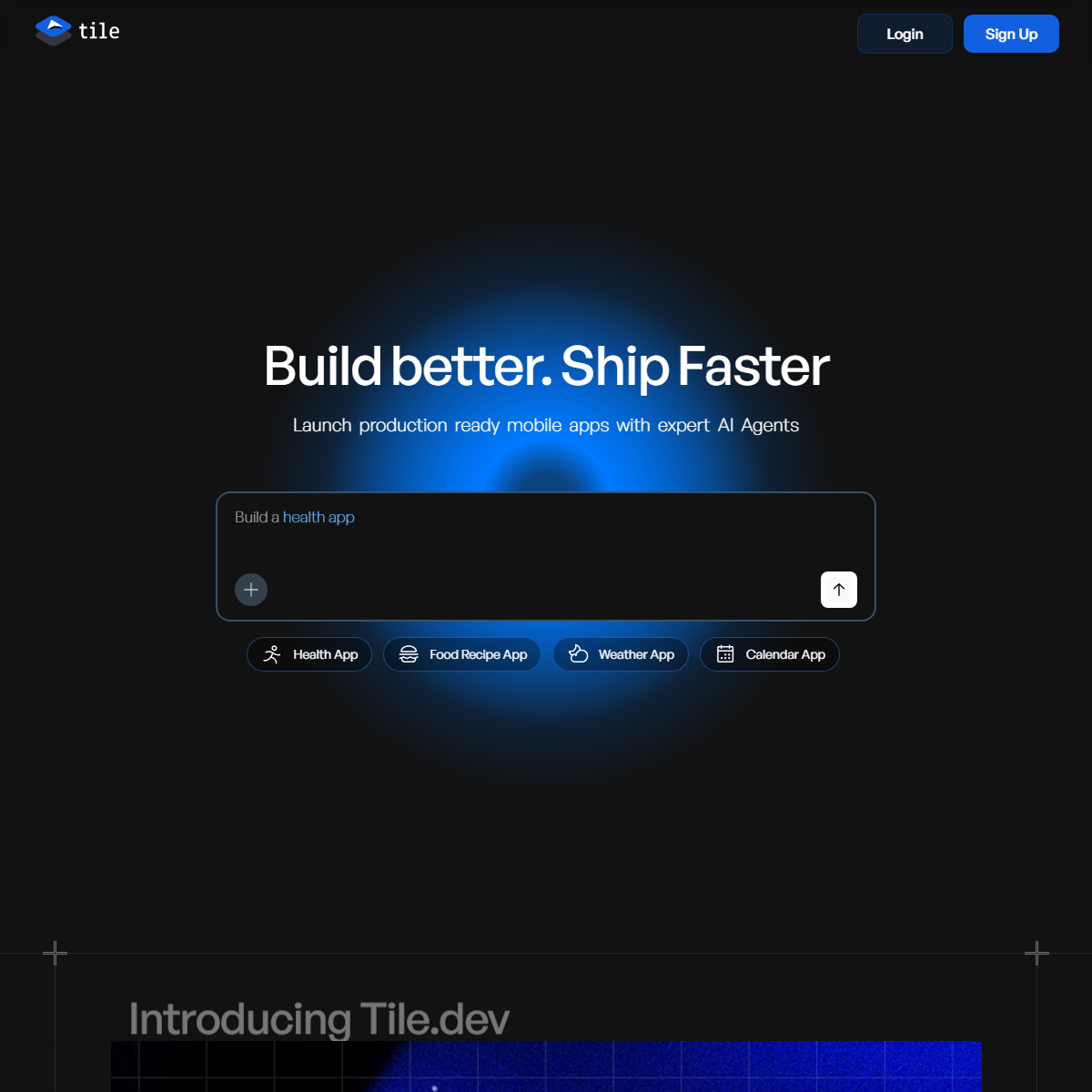 Tile - low-code/no-code Tool Screenshot
