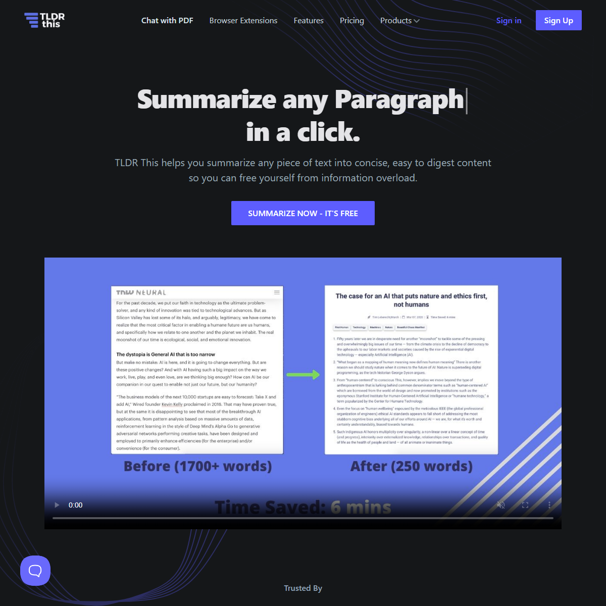 TLDR this - summarizer Tool Screenshot